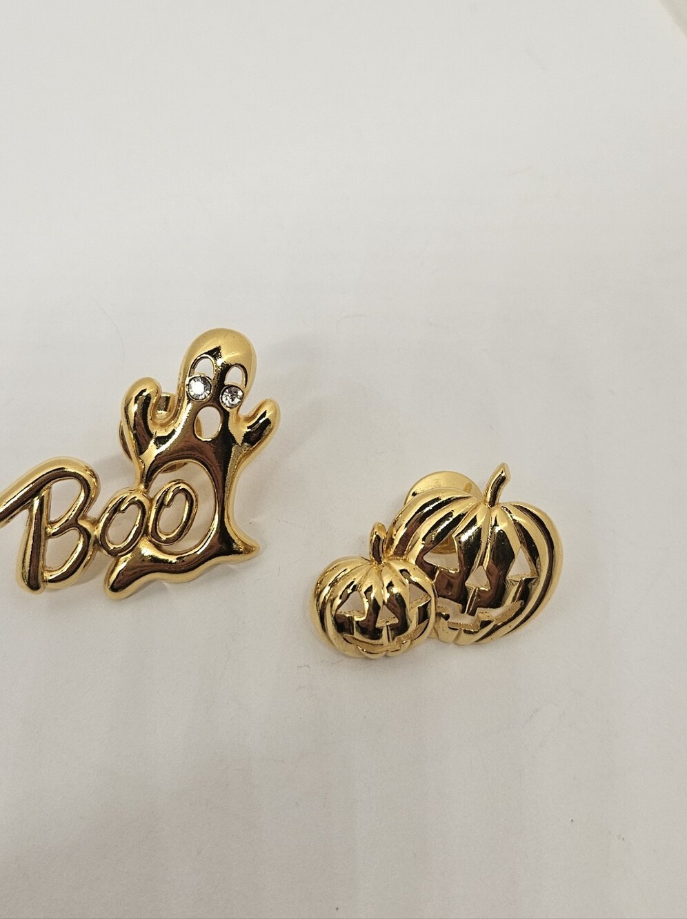Avon Boo Ghost Pumpkin Jack-o-Lantern Lapel Pin Lot Halloween